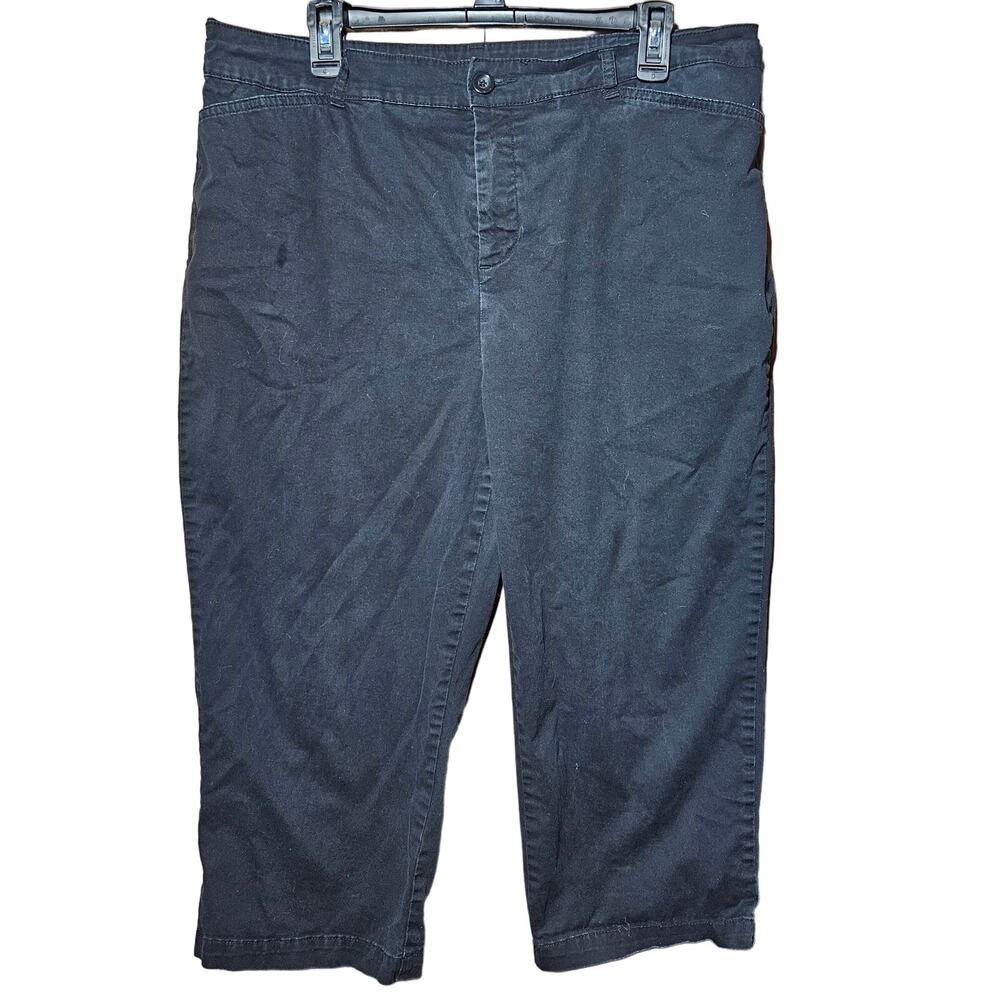 Black Classic Fit Stretch Pants Size 16